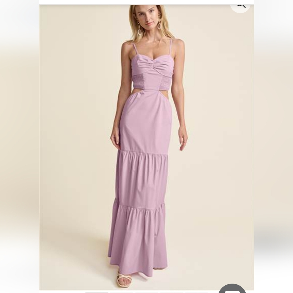 Tie back cutout maxi dress